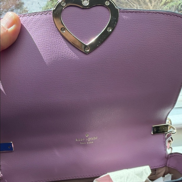 ⭐️Rare⭐️ Kate Spade Stylish Snake Print Crossbody Bag - Purple and Tan - Picture 6 of 16